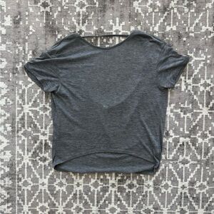 GUC S Alternative Apparel Heathered dark grey open back t shirt workout casual